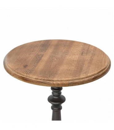 vidaXL End Table | Brown | Solid fir wood and steel | Small |  Simplistic