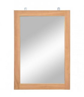 vidaXL Wall Mirror Solid Teak 50x70 cm
