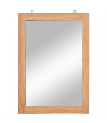vidaXL Wall Mirror Solid Teak 50x70 cm