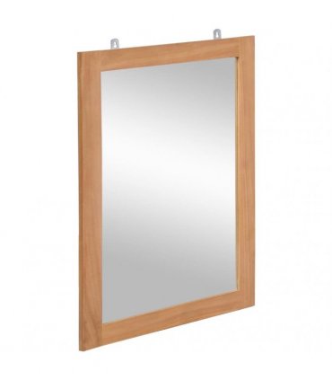 vidaXL Wall Mirror Solid Teak 50x70 cm