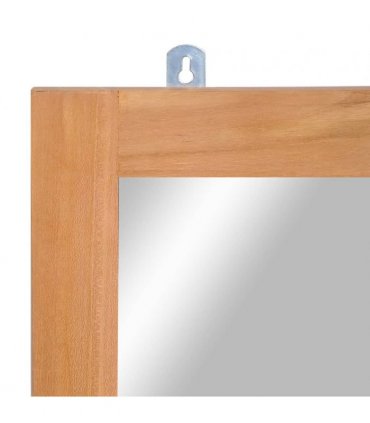 vidaXL Wall Mirror Solid Teak 50x70 cm