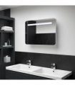 vidaXL LED Bathroom Mirror Cabinet 80x9.5x55 cm