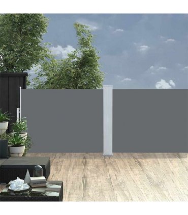 vidaXL Side Awning | Anthracite | Polyester with PU coating | 100x1000cm