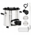 vidaXL Wood Stove with USB Fan Silver 35.5x26x28 cm Stainless Steel