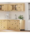 vidaXL Cabinet with Shelf SKI 4 pcs Honey Brown Solid Pine Wood