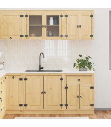 vidaXL Cabinet with Shelf SKI 4 pcs Honey Brown Solid Pine Wood