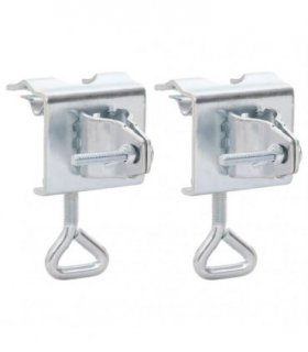 vidaXL Umbrella Clamps for Balcony 2 pcs 32 mm Galvanised Steel