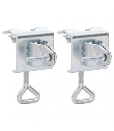 vidaXL Umbrella Clamps for Balcony 2 pcs 32 mm Galvanised Steel