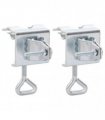 vidaXL Umbrella Clamps for Balcony 2 pcs 32 mm Galvanised Steel