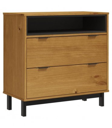 vidaXL Drawer Cabinet FLAM 80x40x80 cm Solid Wood Pine