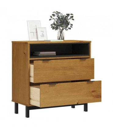 vidaXL Drawer Cabinet FLAM 80x40x80 cm Solid Wood Pine