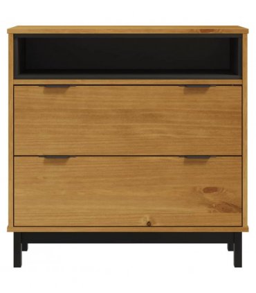 vidaXL Drawer Cabinet FLAM 80x40x80 cm Solid Wood Pine