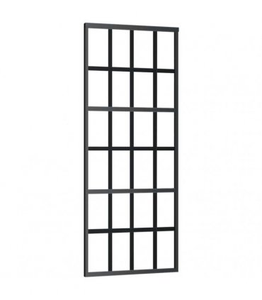 vidaXL Sliding Door with Hardware Set Black 76x205 cm ESG Glass