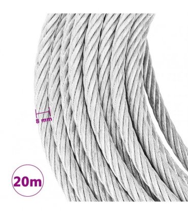 vidaXL Wire Rope Cable 800 kg 20 m