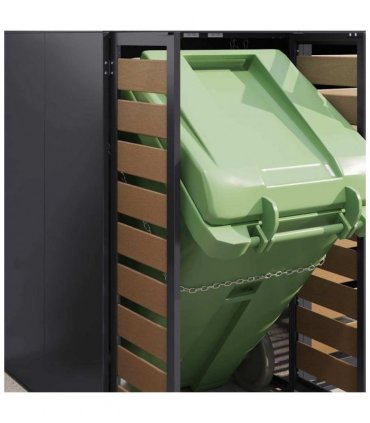 vidaXL Wheelie Bin Storage for 3 Bins Anthracite 204 x 77.5 x 121.5 cm