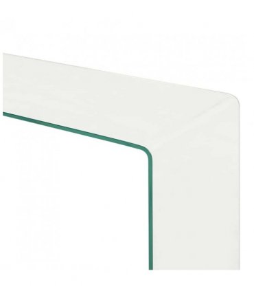 vidaXL 2 Piece Coffee Table Set 90x30x20/110x30x40 cm Tempered Glass
