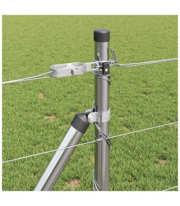 vidaXL Welded Wire Fence with Concrete Base 100 x 0.8 m Silver Mesh