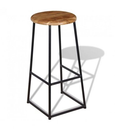 vidaXL Bar Stools 2 pcs Solid Teak Wood