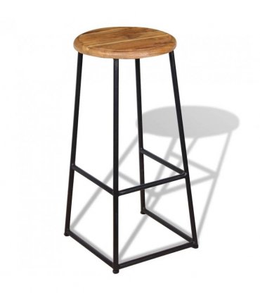vidaXL Bar Stools 2 pcs Solid Teak Wood