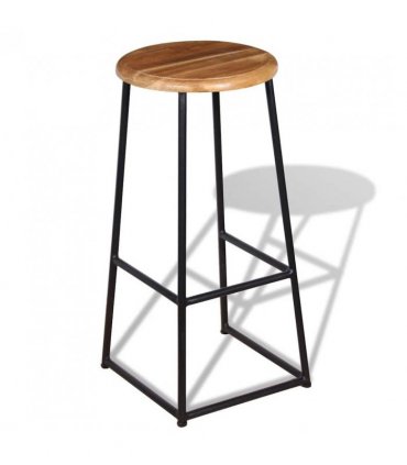 vidaXL Bar Stools 2 pcs Solid Teak Wood
