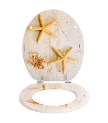 vidaXL Toilet Seats with Lids 2 pcs MDF Sea Star