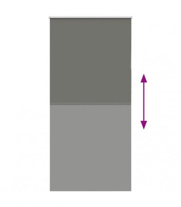 vidaXL Roller Blind Blackout Grey 105x210 cm Fabric Width 100.7 cm Polyester