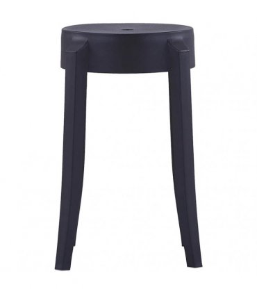 vidaXL Stackable Stools 4 pcs Black Plastic
