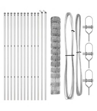 vidaXL Ground Fix Welded Wire Fence 25 x 1.2 m Galvanised Steel Silver