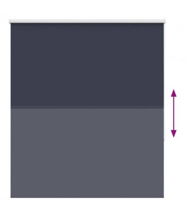 vidaXL Roller Blind Blackout Marine 125x130 cm Fabric Width 121.6 cm Polyester
