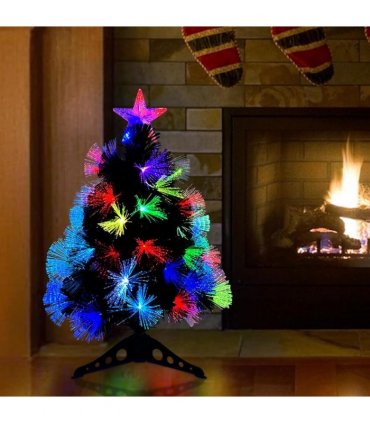 vidaXL Artificial Christmas Tree with 50 LEDs Green 64 cm PVC