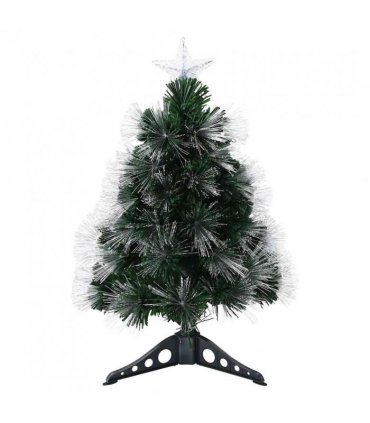 vidaXL Artificial Christmas Tree with 50 LEDs Green 64 cm PVC