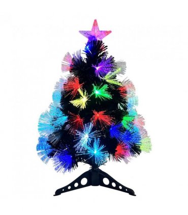 vidaXL Artificial Christmas Tree with 50 LEDs Green 64 cm PVC