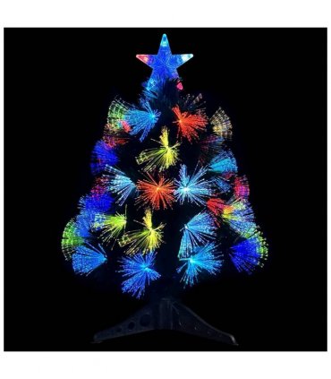 vidaXL Artificial Christmas Tree with 50 LEDs Green 64 cm PVC
