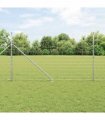vidaXL Welded Wire Fence with Spikes 50 x 1.4 m Galvanised Steel Mesh