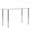 vidaXL Dining Table Transparent 120x60x75 cm Tempered Glass