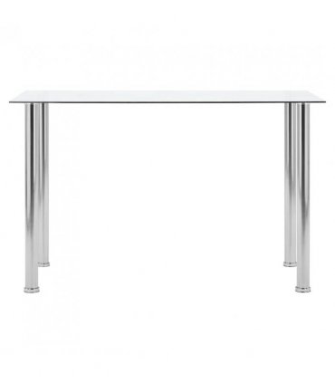 vidaXL Dining Table Transparent 120x60x75 cm Tempered Glass