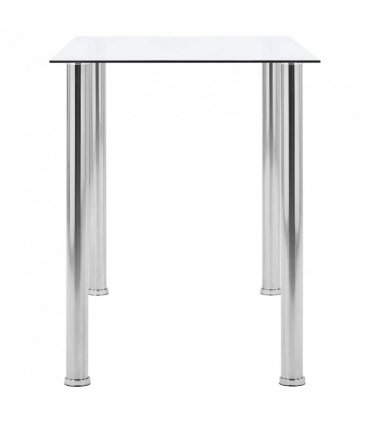vidaXL Dining Table Transparent 120x60x75 cm Tempered Glass