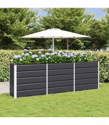 vidaXL Planter Anthracite 240 x 40 x 75 cm Steel