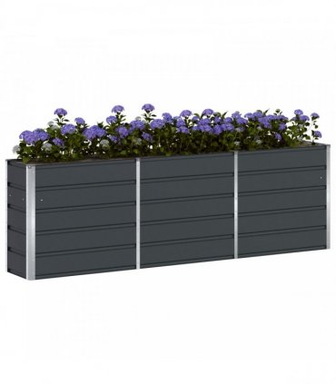 vidaXL Planter Anthracite 240 x 40 x 75 cm Steel