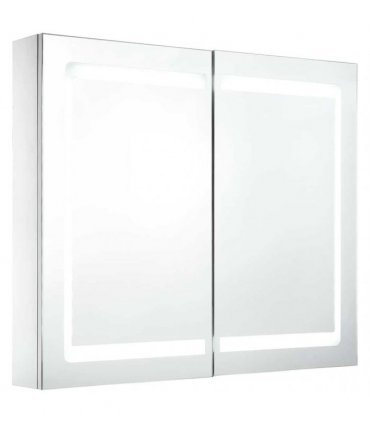 vidaXL LED Bathroom Mirror Cabinet 80x12.2x68 cm