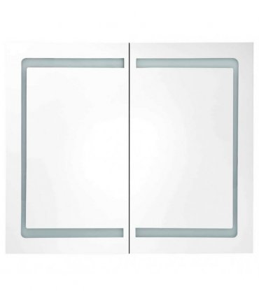 vidaXL LED Bathroom Mirror Cabinet 80x12.2x68 cm