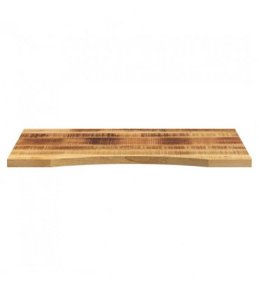 vidaXL Desk Top with Curve 100x60x2.5 cm Solid Wood Rough Mango