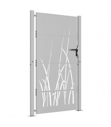 vidaXL Garden Gate 100x175 cm Corten Steel Grass Design