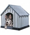 vidaXL Dog House Grey 92x87x91 cm Plastic