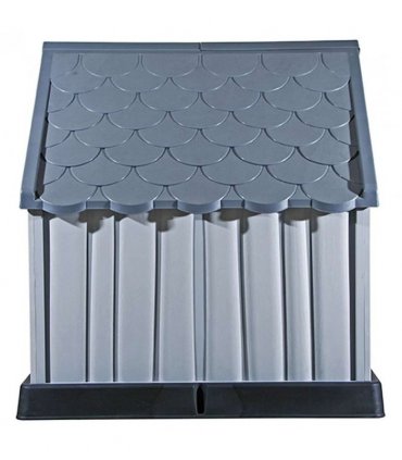 vidaXL Dog House Grey 92x87x91 cm Plastic