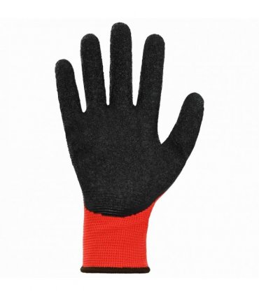 vidaXL Work Gloves 12 pcs Red and Black 8 / M Latex Coating