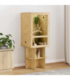vidaXL Terrarium Brown 50 x 50 x 130 cm OSB