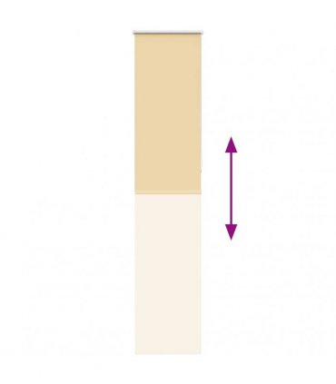 vidaXL Roller Blind Blackout Beige 50x210 cm Fabric Width 45.7 cm Polyester