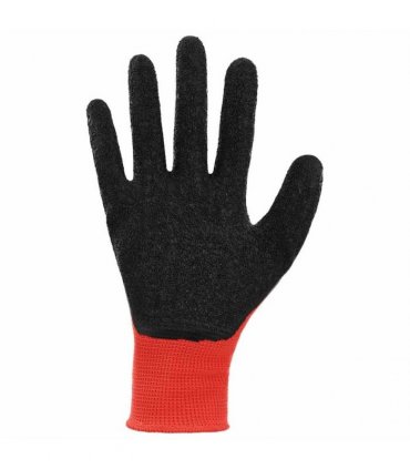 vidaXL Work Gloves 12 pcs Red and Black 7 / S Latex Coating