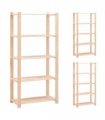 vidaXL 5-Tier Storage Racks 3 pcs 80x38x170 cm Solid Pinewood 250 kg